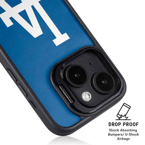 MLB Los Angeles Dodgers - Solid Distressed iPhone 14 Kickstand Case